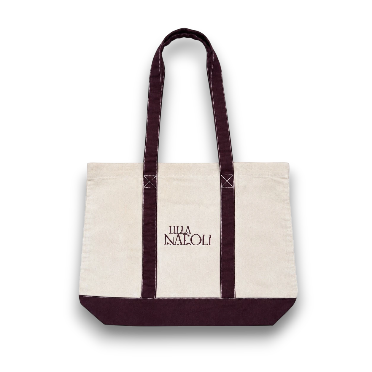 Lilla Napoli Large Tote - Raw/Burgundy