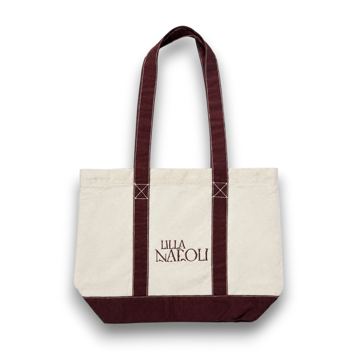 Lilla Napoli Medium Tote - Raw/Burgundy