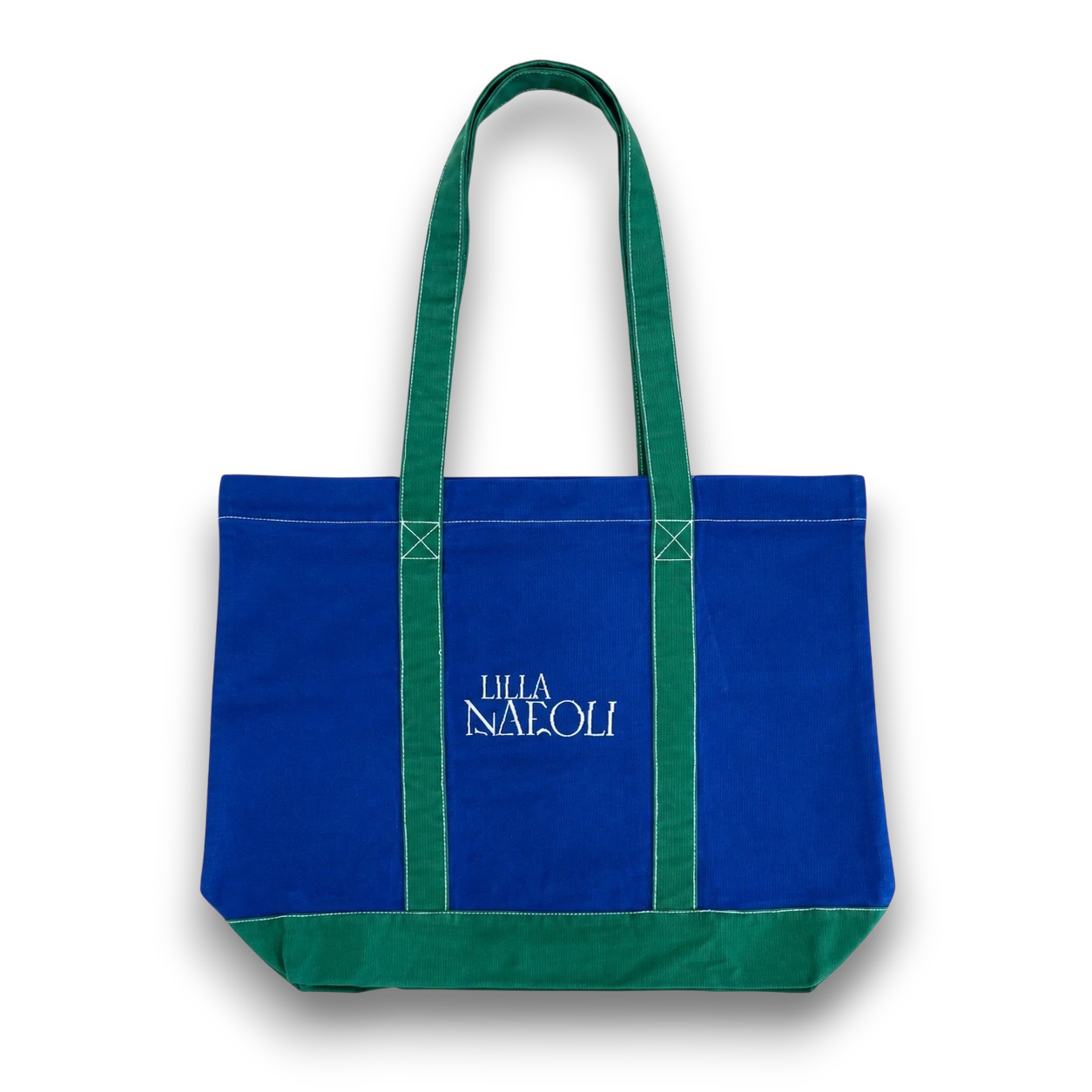Lilla Napoli Large Tote - Blå/Grön