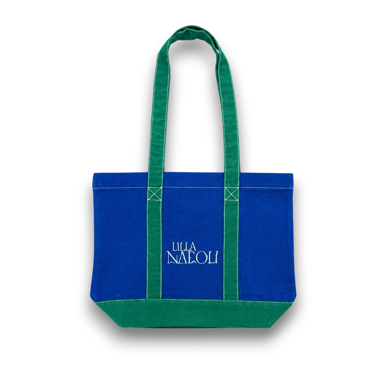 Lilla Napoli Medium Tote - Blå/Grön