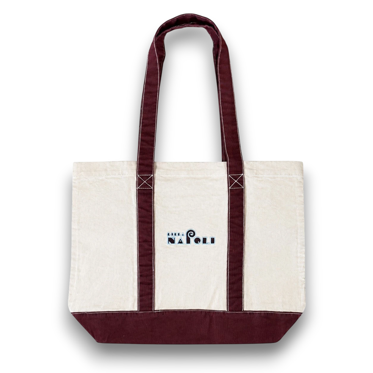 Italo Disco Large Tote - Raw/Burgundy